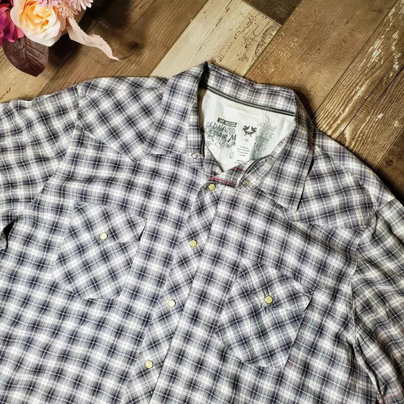 OLD NAVY LIVE PEARL SNAP BUTTON MEN'S LONG SLEEVE XXL NWOT - Picture 5 of 12